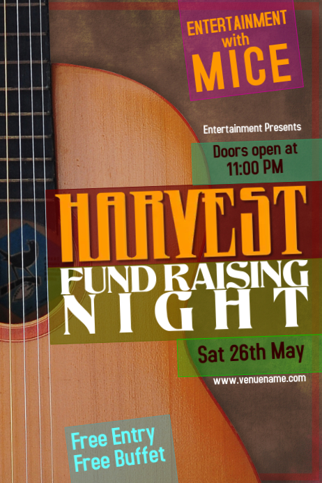 Concert flyer template Cartaz