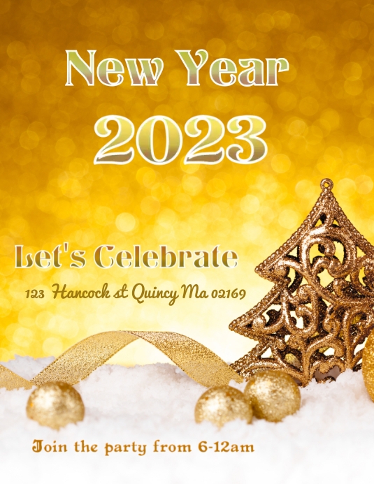 Holiday Party Flyer (US Letter) template