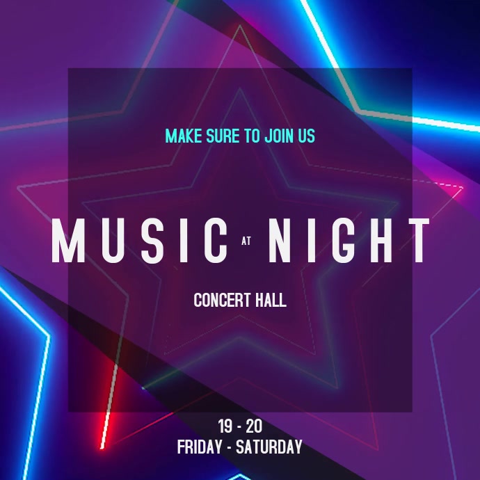 Concert Flyer Template PosterMyWall