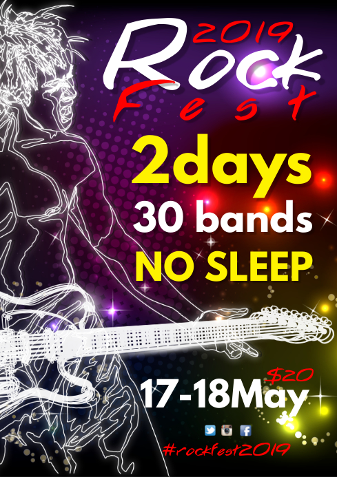 Concert Flyer Template A4