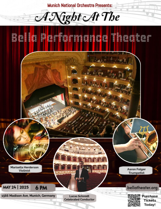 concert flyers, music event, orchestra, show, theater, opera Template ...