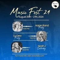 Concert Lineup Schedule Blue Instagram-bericht template