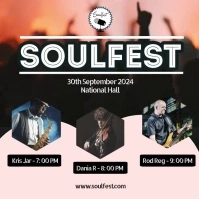 Concert Lineup Square Video Instagram Post template