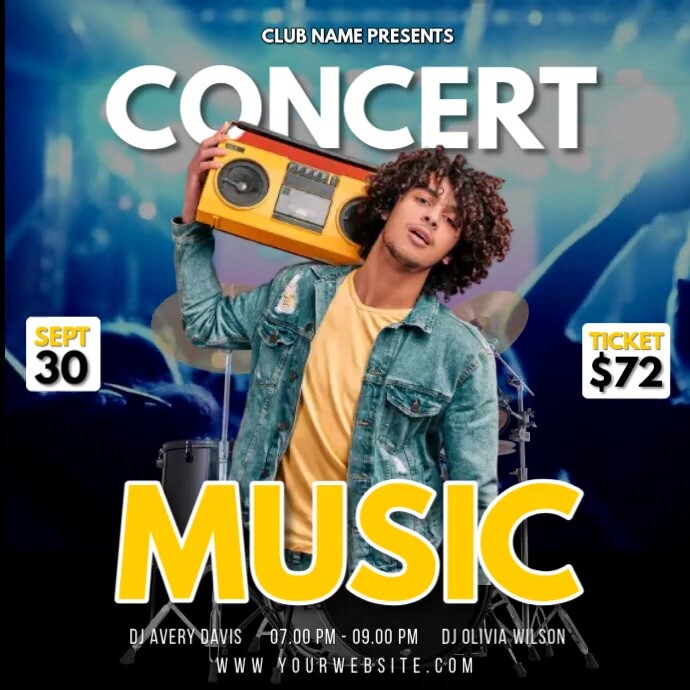 CONCERT MUSIC ADS Template | PosterMyWall