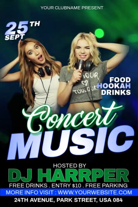 Concert Music Ads Template | PosterMyWall