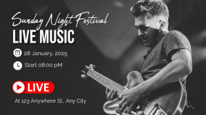 Concert music Ekran reklamowy (16:9) template