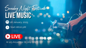 Concert music Ekran reklamowy (16:9) template
