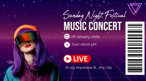 Concert music Digital Display (16:9) template