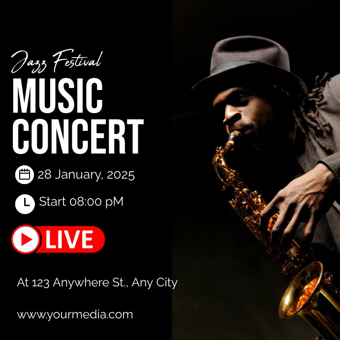 Concert Post Example Concert music Template | PosterMyWall