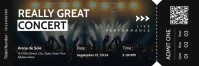 concert music event ticket template design 20 Banner 2' × 6'