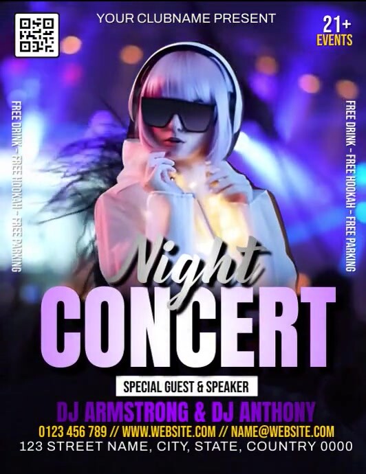 Modèle Concert Night Ads | PosterMyWall
