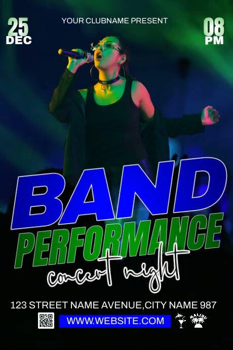 Concert Ad Examples Concert Night Ads Template | PosterMyWall