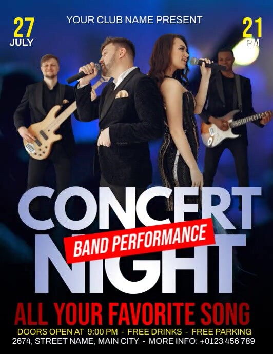 Concert Ad Examples Concert Night Ads Template | PosterMyWall