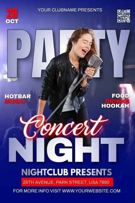 Plantilla de Concert Night Party Ads | PosterMyWall