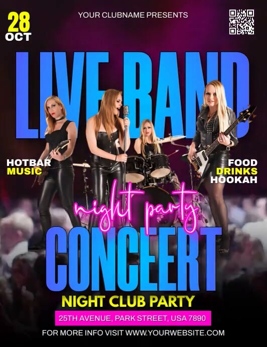 Concert Night Party Pamflet (VSA Brief) template