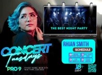 Concert Timetable Example Night Concert Schedule Template | PosterMyWall