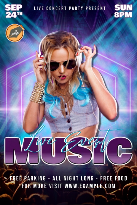 Concert Night Poster template