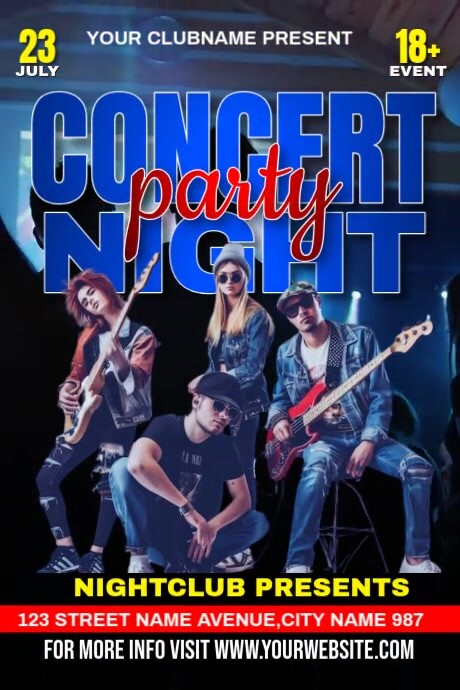 Copy of Concert Party Night | PosterMyWall