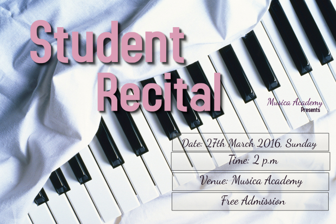 Concert/recital flyer Template | PosterMyWall