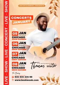 Concert Timetable Example Concert Schedule Template | PosterMyWall