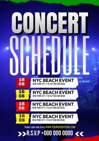Concert Timetable Example Concert Schedule Template | PosterMyWall