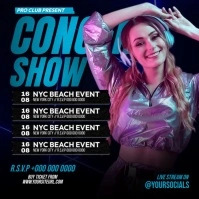 Concert Show Schedule Publicación de Instagram template
