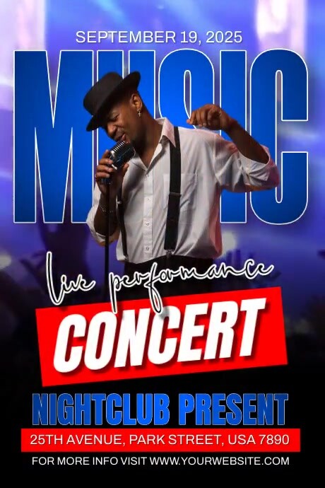 Plantilla de Concert Template Ads | PosterMyWall