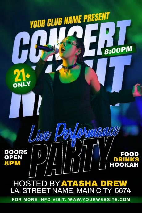 Concert Ad Examples Concert Template Ads | PosterMyWall