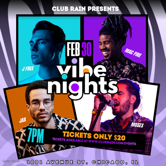 Black Concert Instagram Ad Template | PosterMyWall