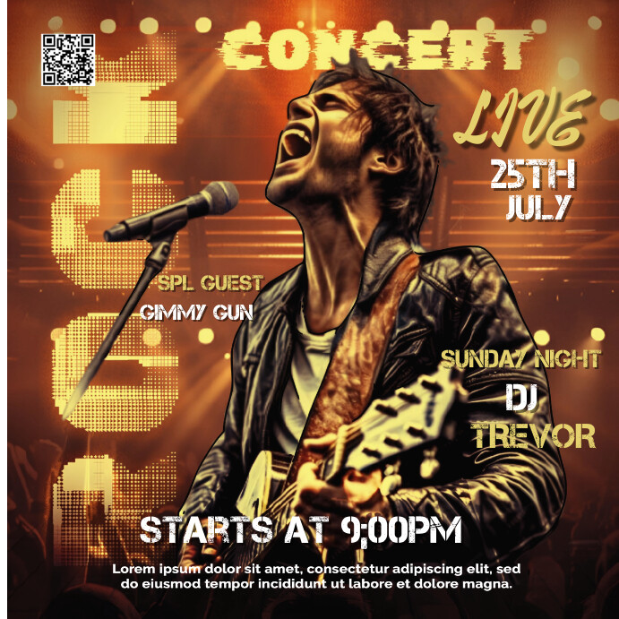 concert template flyer Instagram Post