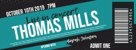 Concert ticket Facebook-Cover template