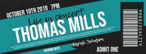 Concert ticket Portada de Facebook template
