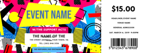 Concert Ticket Portada de Facebook template