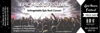Concert Ticket Template, Concert Ticket Gift Banner 2 × 6'