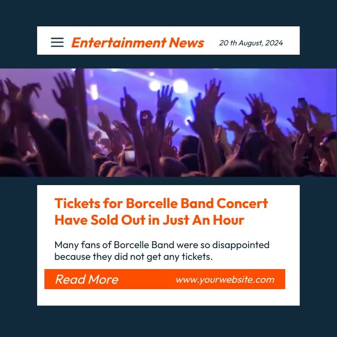 Concert Post Example Concert Tour News Template | PosterMyWall