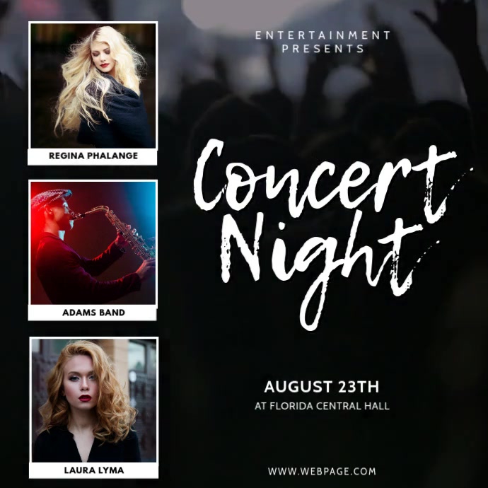 Concert Ad Examples Concert Video Advertising template photos | PosterMyWall