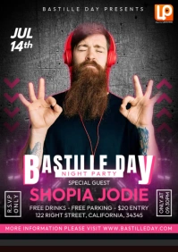 Concrete Bastille Party A4 template
