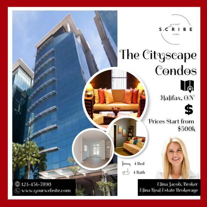 Condo/Home for Sale for Real Estate Template | PosterMyWall