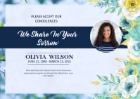 Condolence Card Postcard template