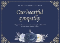 Condolence Card Postcard template