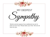 condolences, sympathy card template ป้ายสนาม