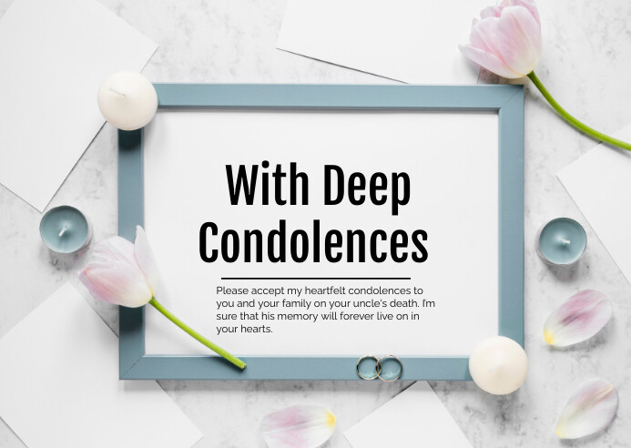 Condolences Card Template PosterMyWall