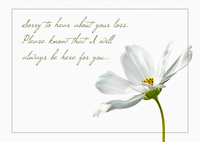Condolences Card Template PosterMyWall