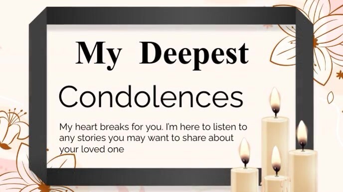 Condolences Digital Display (16:9) template