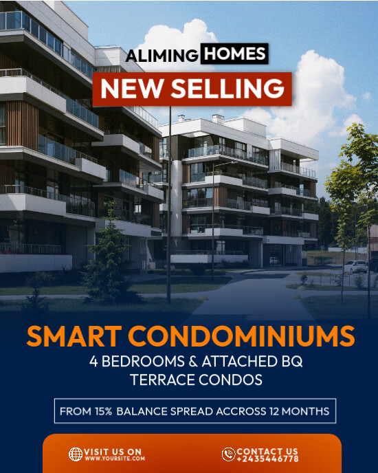 Condominium Sale Flyers Instagram Portrait template