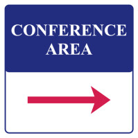 Conference Area Direction Sign Template Editable Printable Office Event Wayfinding Navigation Post Publicación de Instagram