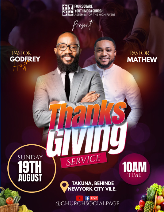 Conference church flyer (18) Folheto (US Letter) template