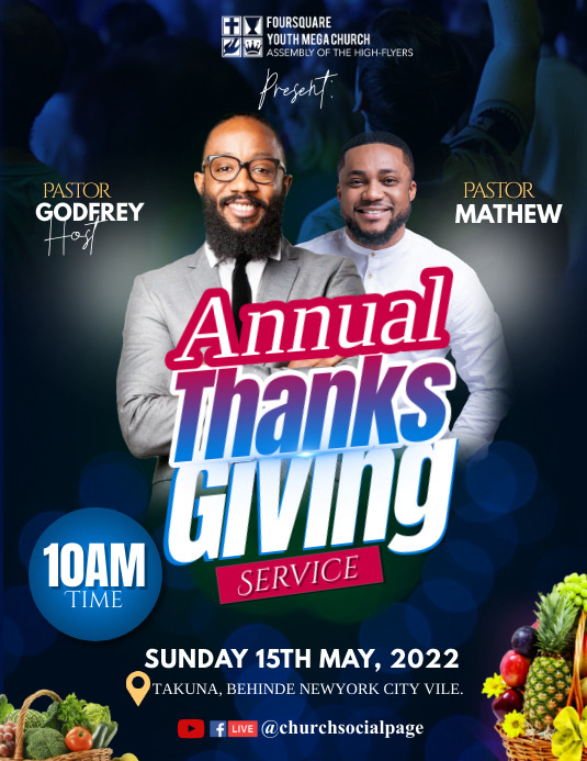 Conference church flyer (39) Folheto (US Letter) template