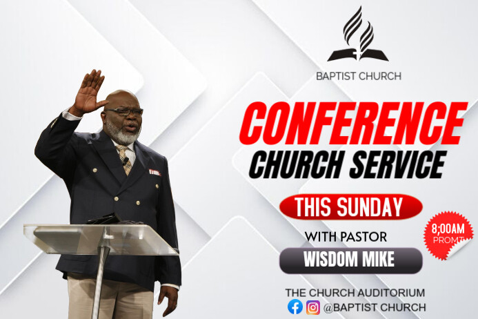CONFERENCE CHURCH SERVICE โปสเตอร์ template