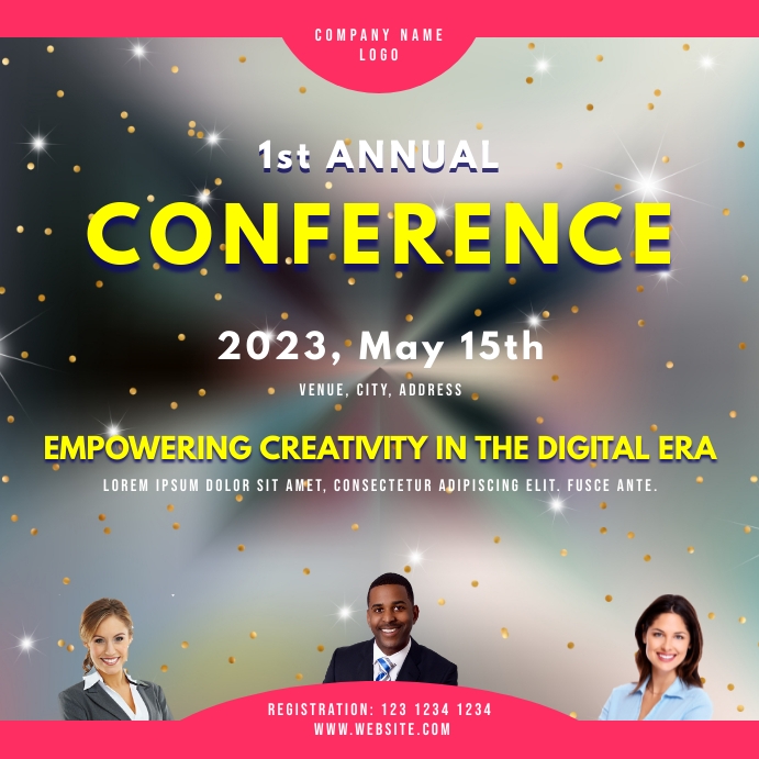 Conference event ad instagram template